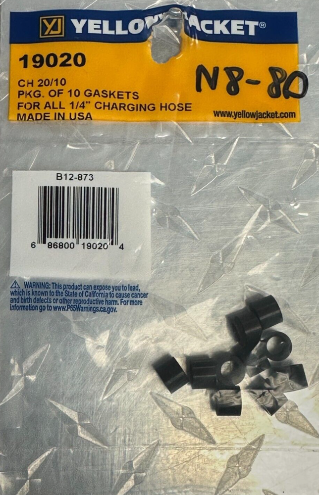 Yellow Jacket 19020 10-Pack 1/4