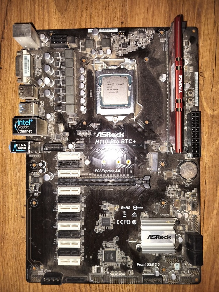 ASRock H110 Pro BTC Motherboard for Cryptocurrency Mining Full Combo Excludes Fan-image