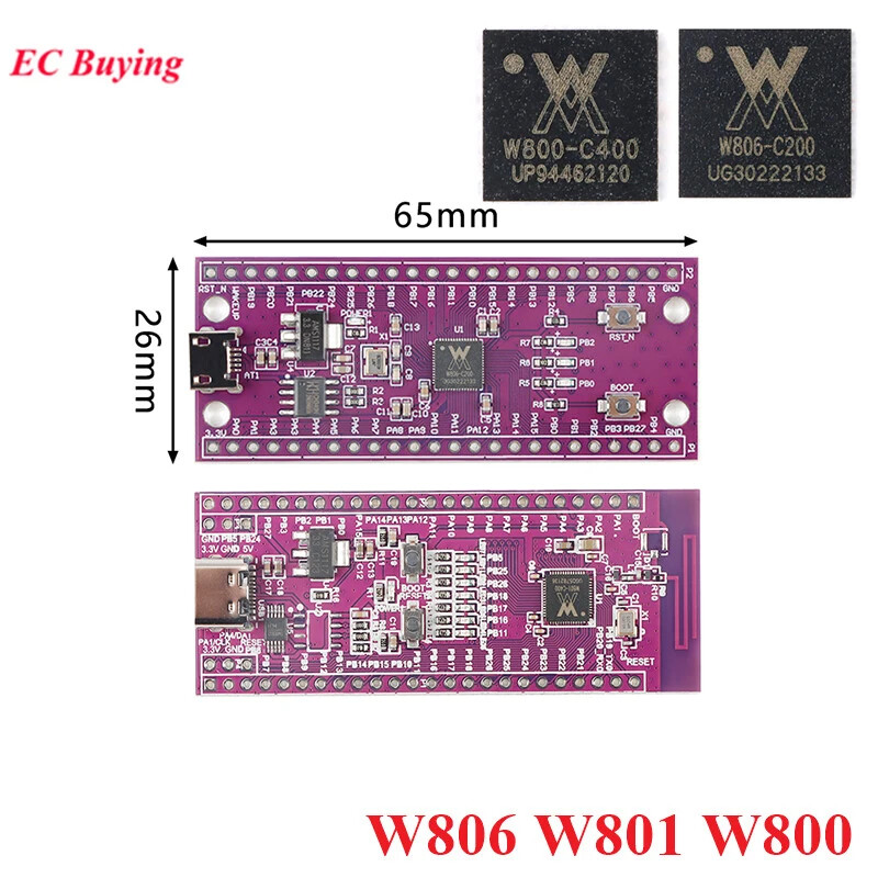 W806 W801 32-bit WiFi Bluetooth IoT Microcontroller Module 5pcs-image