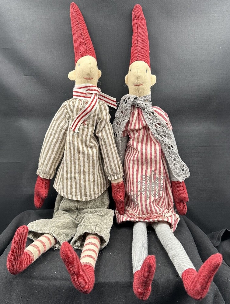 Maileg Christmas Pixy Pixies Luise & Lukas, Size 3, Excellent Condition Rare