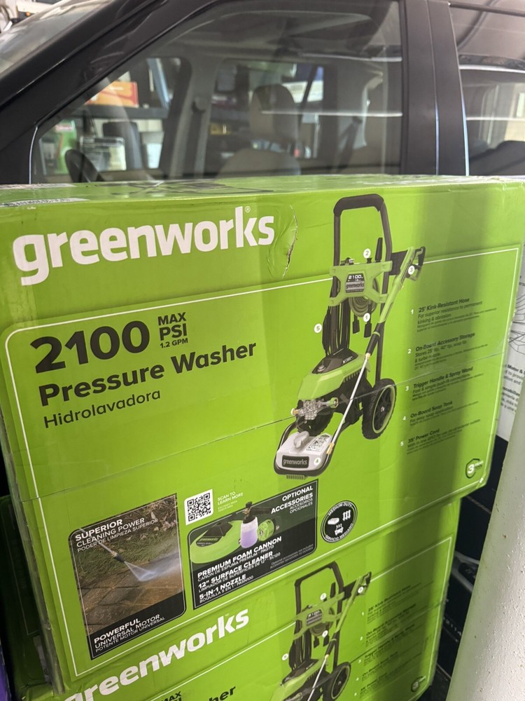 Greenworks 2100 PSI Electric Cold Water Pressure Washer 1.2 GPM  