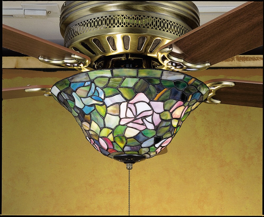 Meyda Tiffany 27448 Tiffany Glass Fan Light Kit From The Fixtures Collection