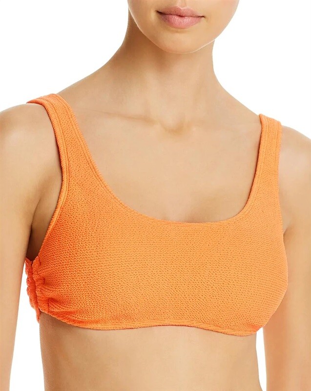 NWT PIlyq Paypaya Reef D Cup Green Ring Side Halter Bikini Swim Top #98058-image