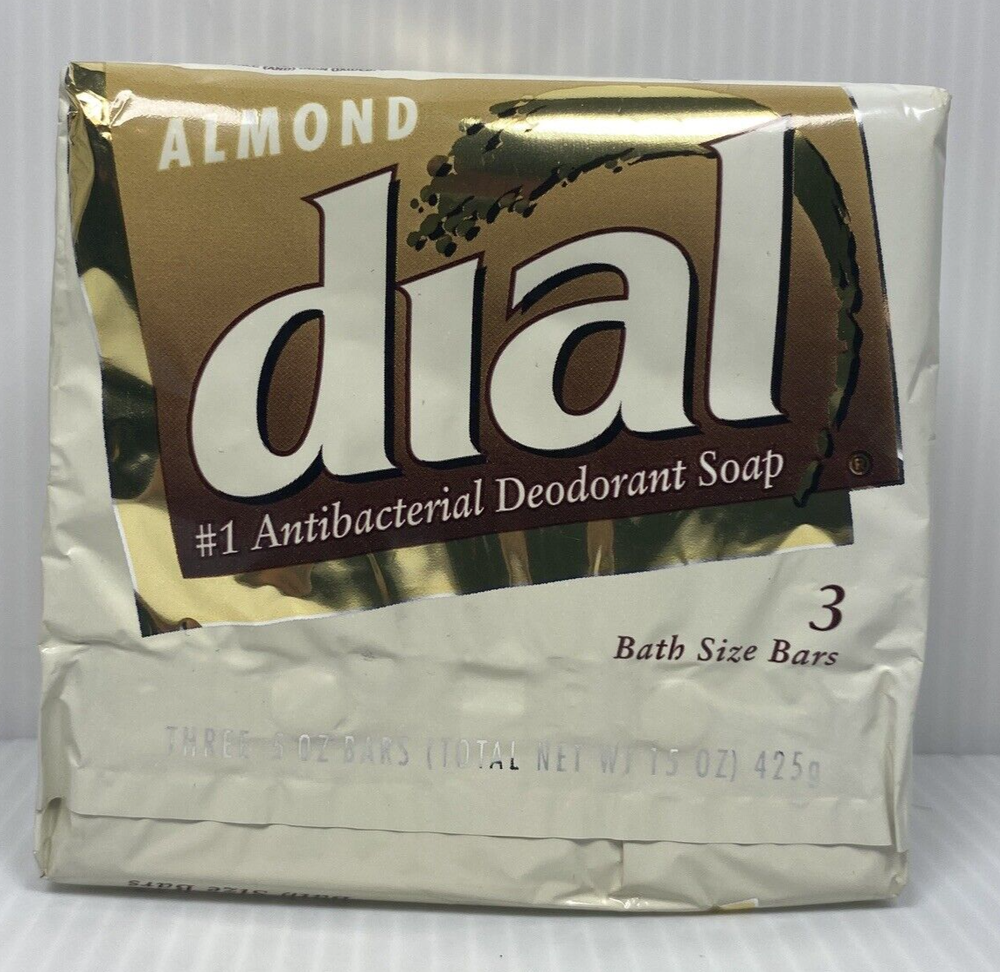 Dial Almond Antibacterial Deodorant Soap 3-Pack 5 oz Bars