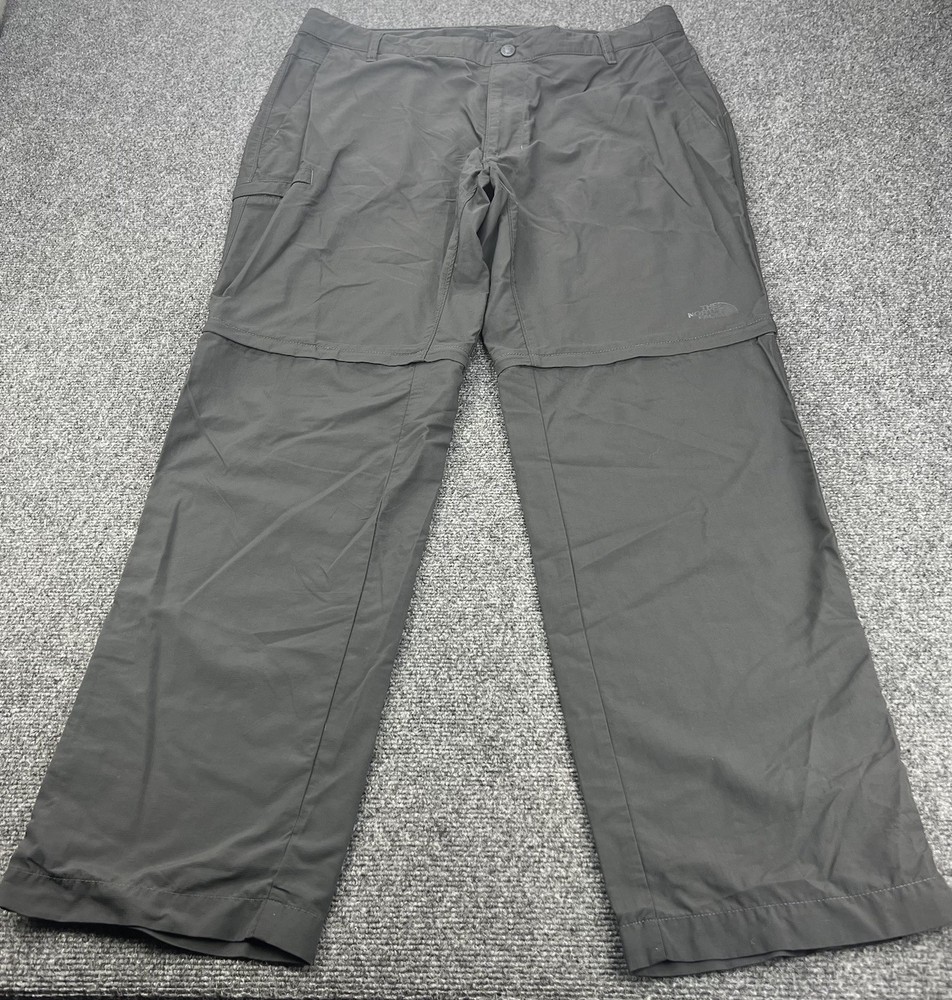 The North Face Pants Mens 38 Charcoal Gray Convertible Cargo Paramount Trail