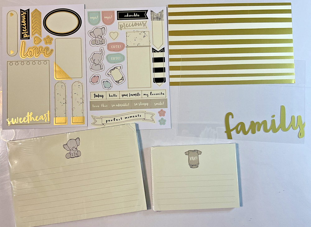 Scrapbook Paper Stampin Up BUNDLE OF LOVE Memories More 46 Cards baby elephant