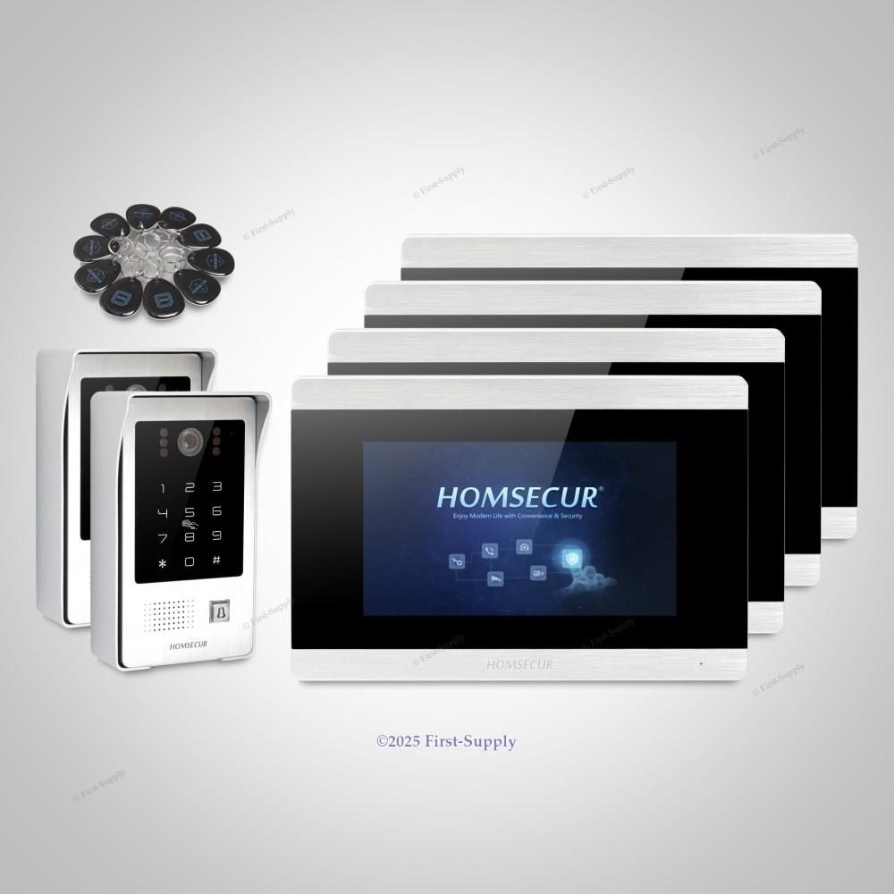 HOMSECUR Smart Video Intercom System with Password Access for Home Security-image