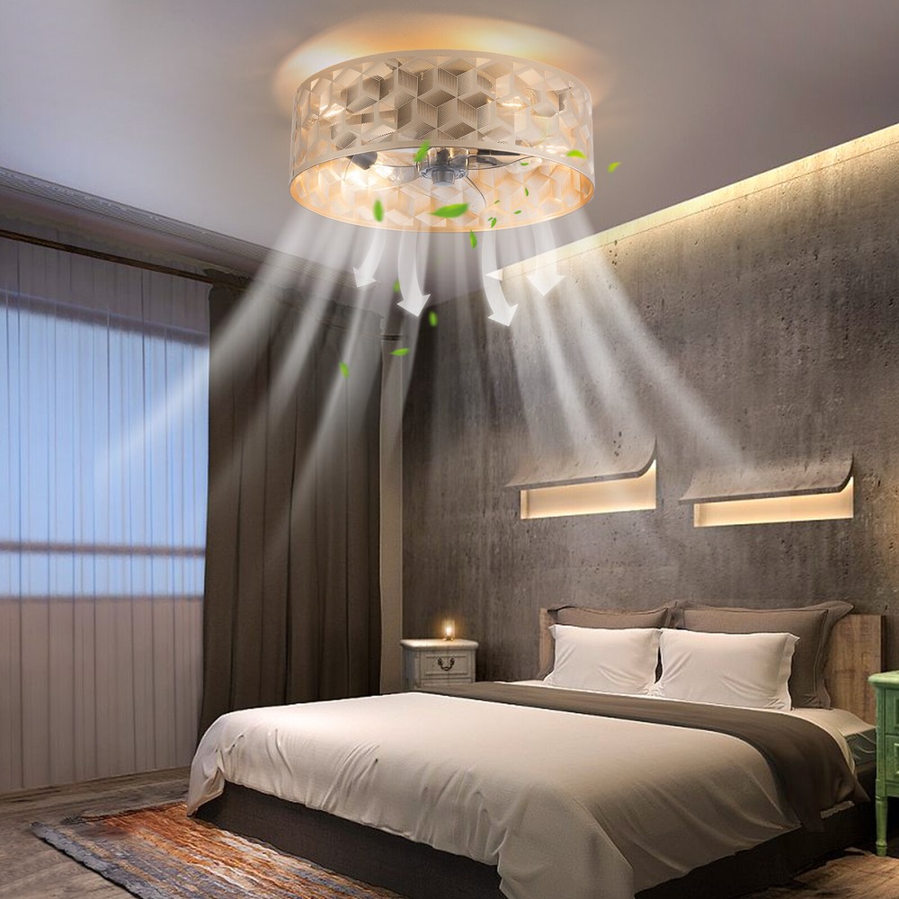 40W Ceiling Fan With Lights Remote Control 4 E26 Bulb Holders