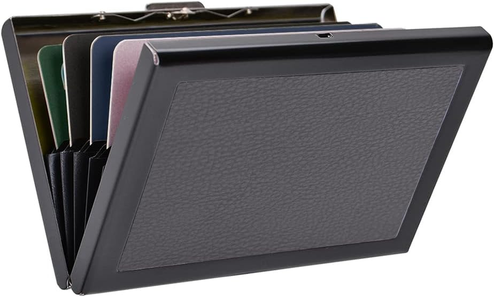 Portatarjetas de crédito RFID delgada billetera de metal porta tarjetas de visita tarjeta pequeña