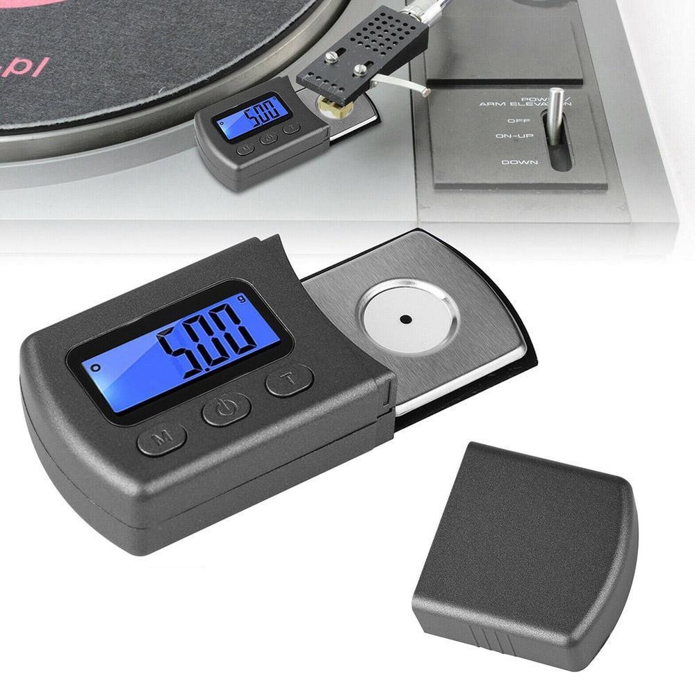 Precision Digital LCD Cartridge Scale 0.01g to 5.00g Stylus Force Gauge with Turntable