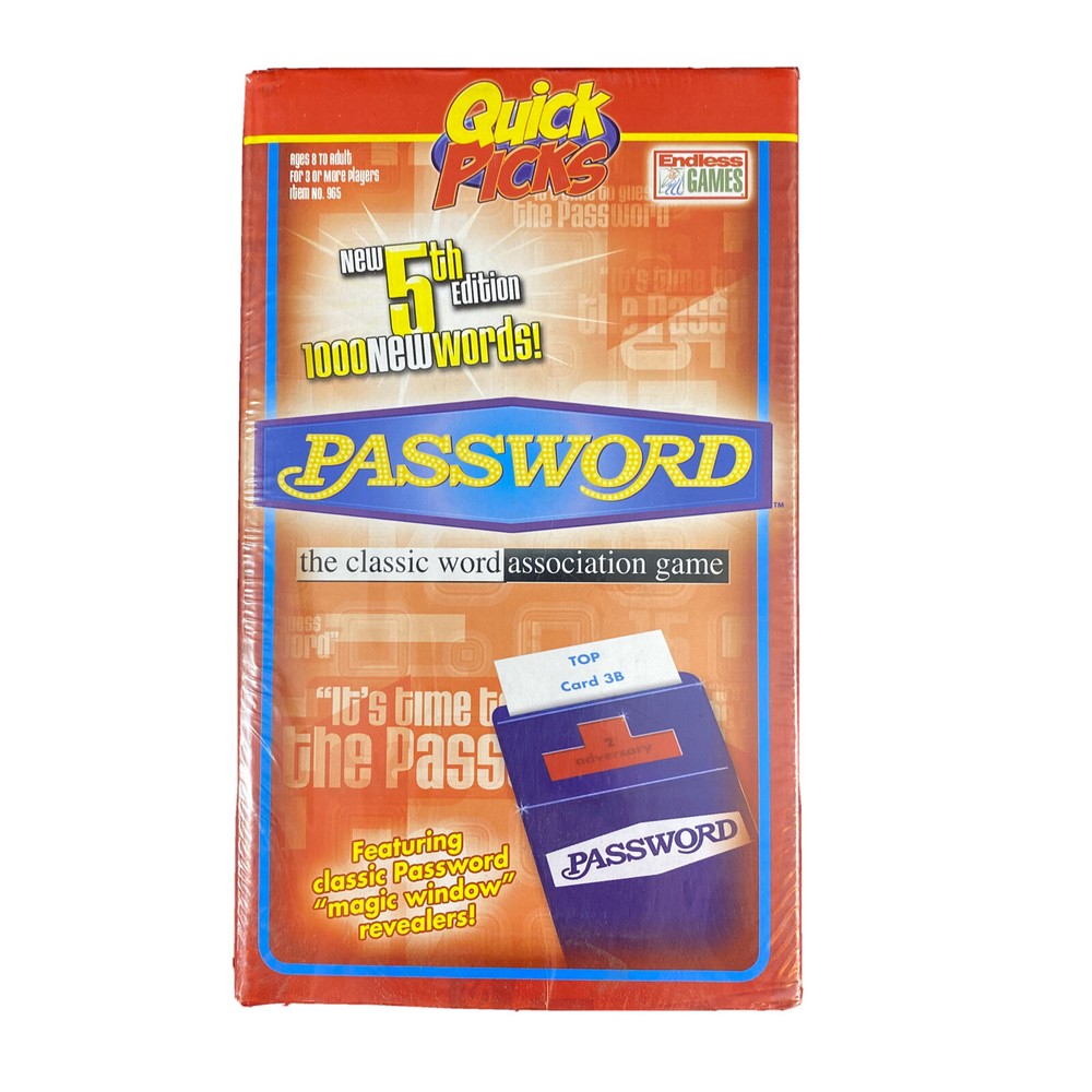 Password 5th Edition Board Game Quick Pick Word Association Travel NEW Sealed-image