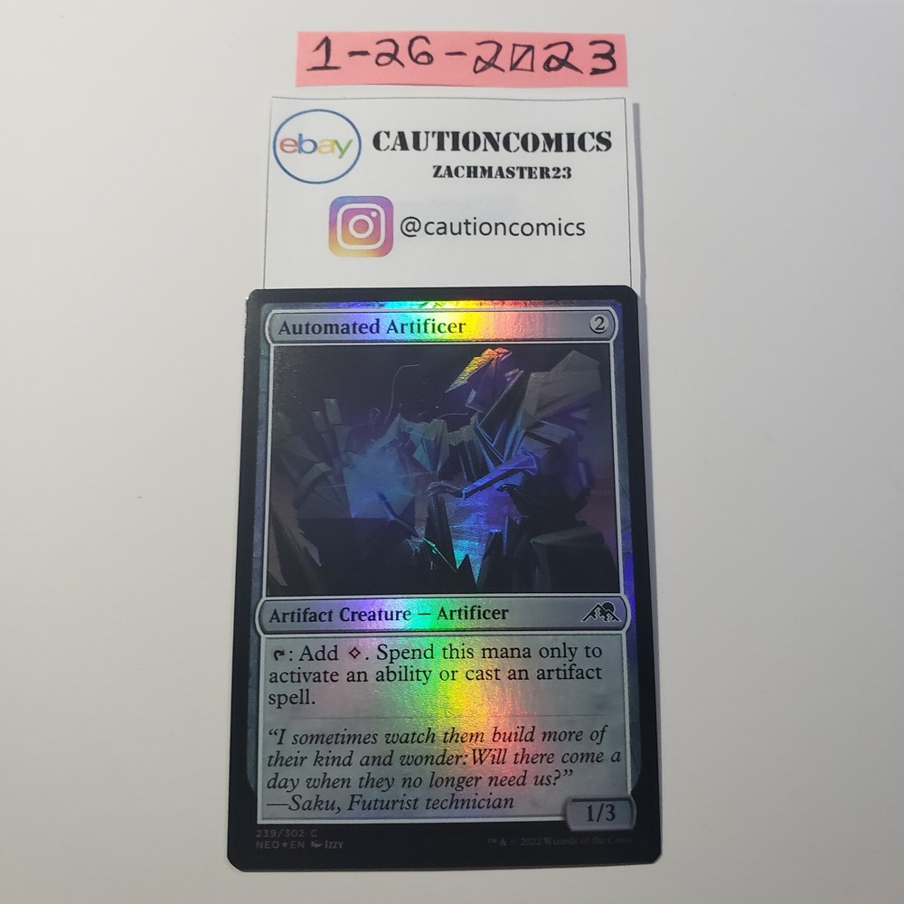 Automated Artificer Foil NM Near Mint Neon Dynasty MTG Box1-image