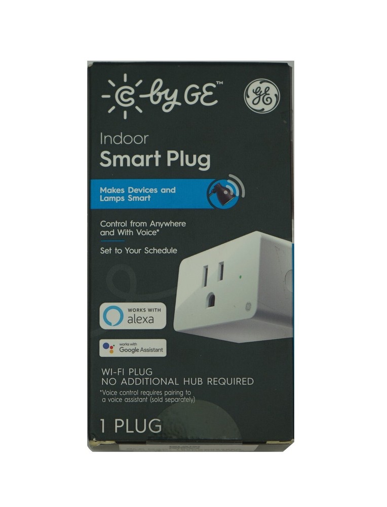 GE Cync Smart Plug White - Indoor WiFi Outlet with Voice Control