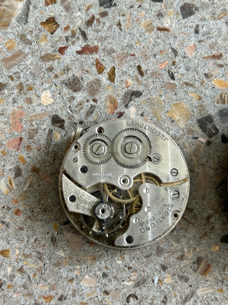 Stratford Langendorf vintage mechanical pocket watch with antique design