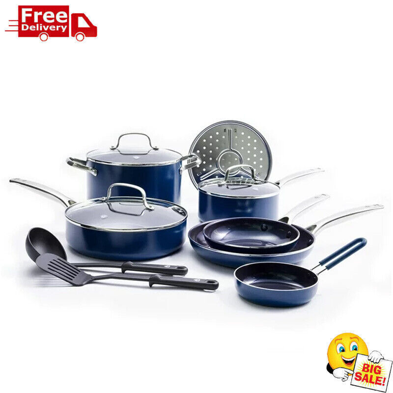 12-Piece Non-Toxic Ceramic Cookware Set, Nonstick & Dishwasher Safe