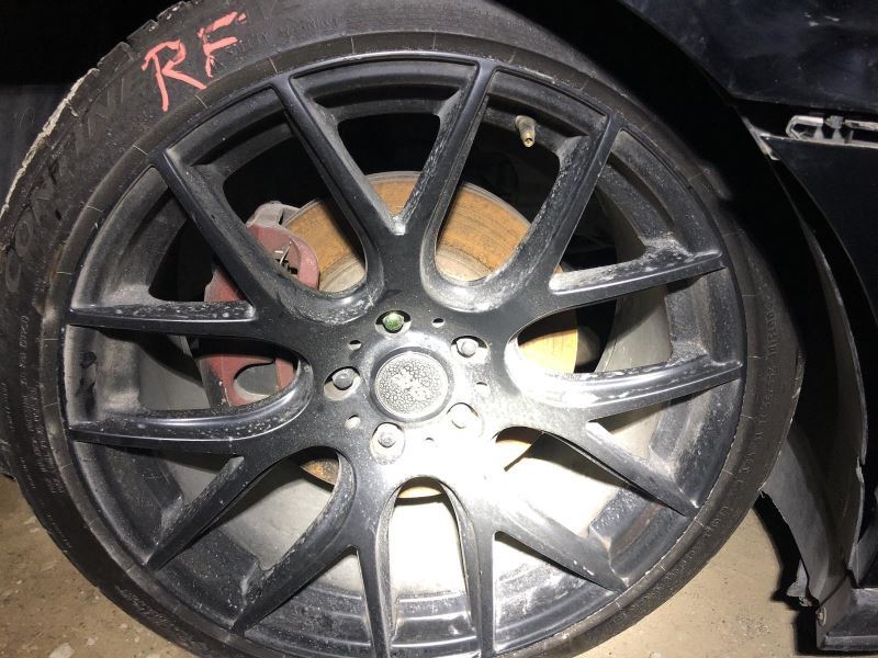 19x9.5 SVE DRIFT MUSTANG Wheel AND Tire Set x4 Black                      829223