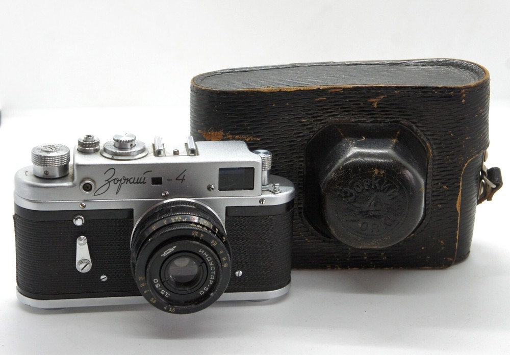 EXC! USSR Zorki-4 Rangefinder 35mm Camera Industar-50 3.5/50 lens on Leica base