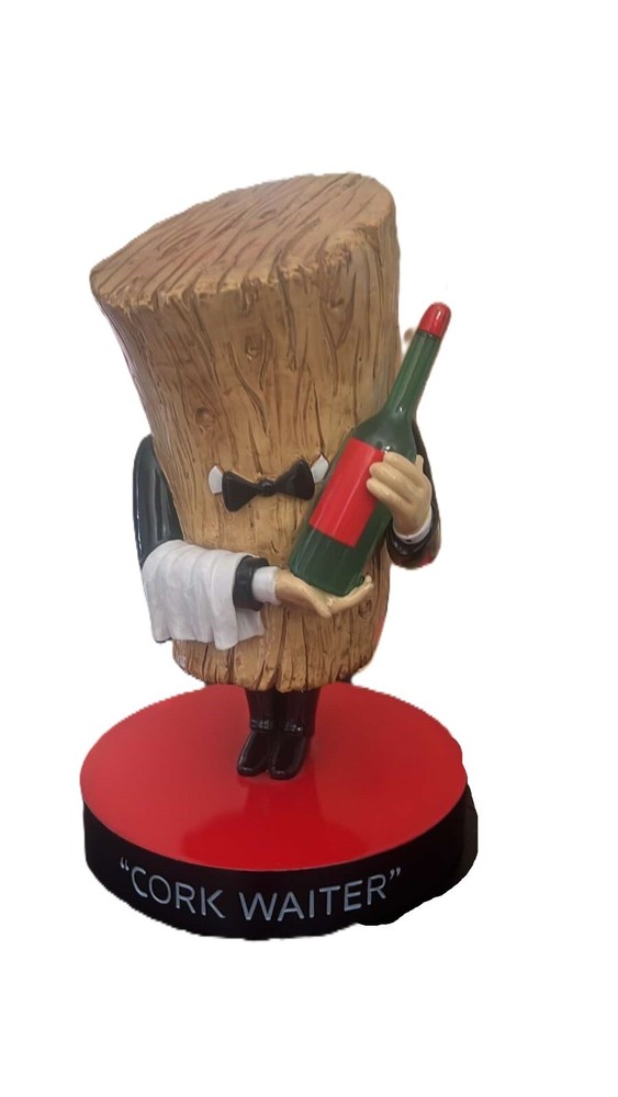 Michael Godard Sculpture “Cork Waiter” hand painted resin sculpture