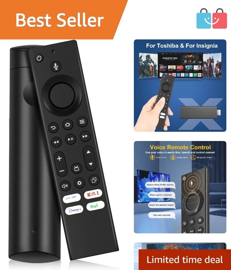 Smart TV Voice Replacement Remote for Toshiba & Insignia-image