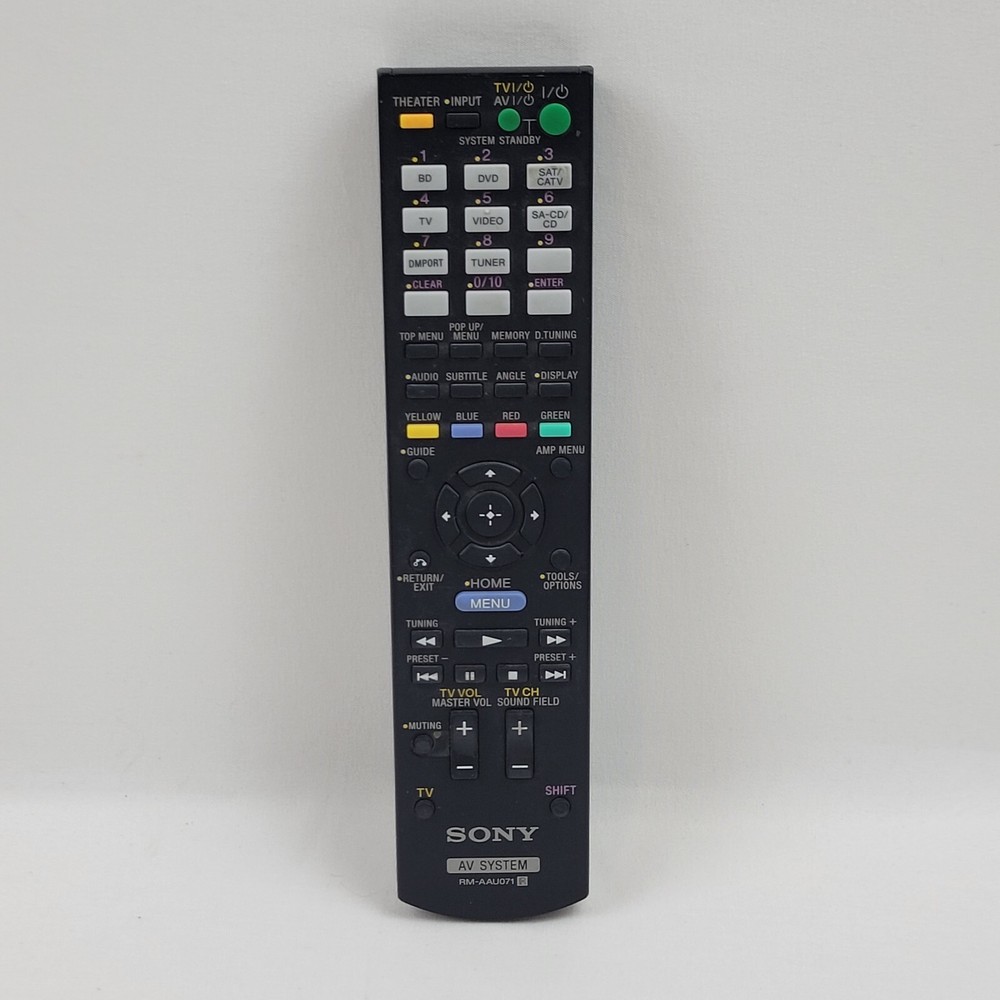 Sony RM-AAU071 AV Remote for HT-SS370 HT-SF470 STR-KS370 Home Theater Systems