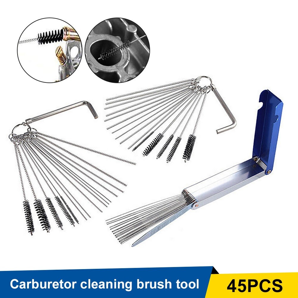 90pcs=2set Carburetor Carb ATV Motorcycle Small Engine Cleaning Brush Wire Tool