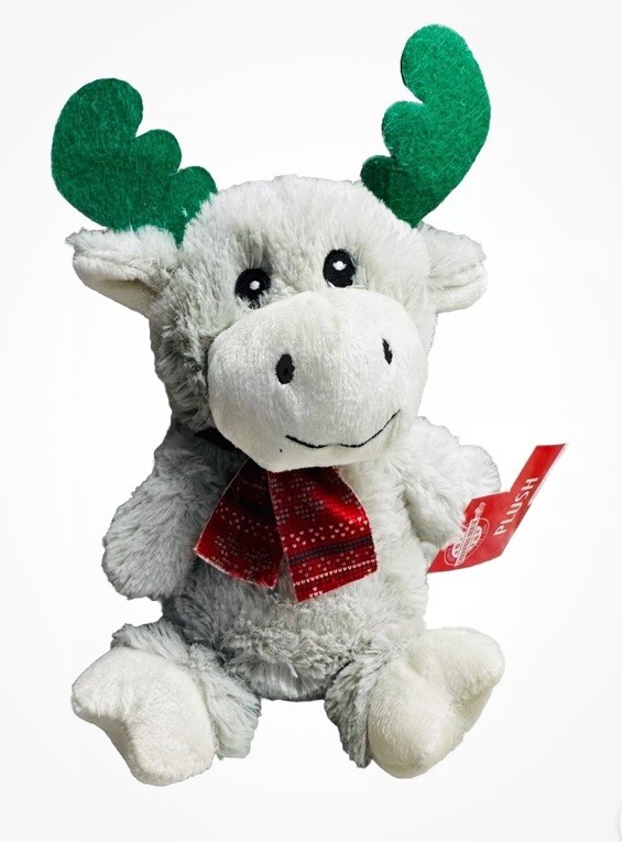 Christmas House Christmas Plush Toy Reindeer Seasonal  7” Gray