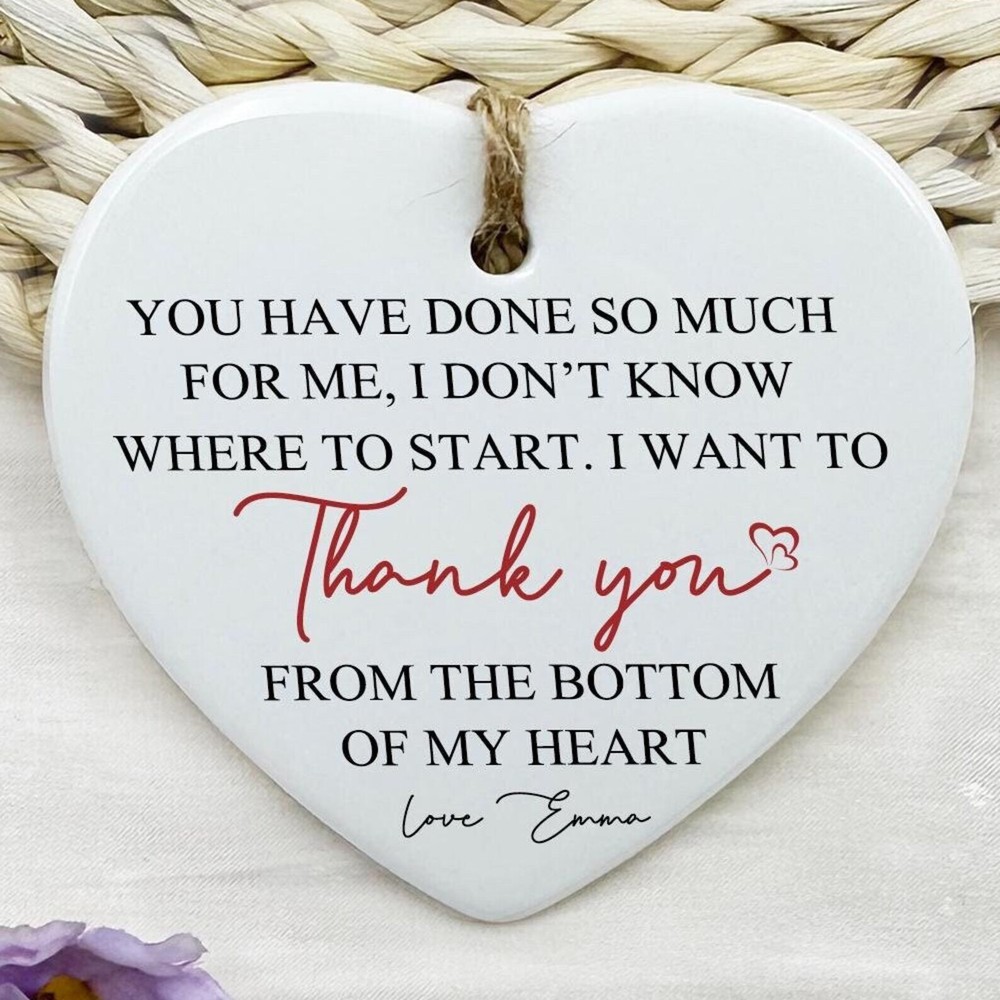Personalized Thank You Ceramic Ornament Gift For Her Teacher Mom Gifts