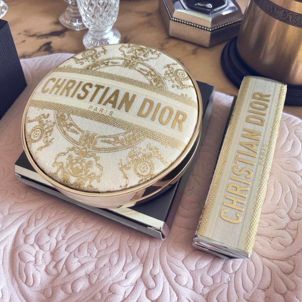 Dior Tuileries Foundation and Lipstick Set with Pouch