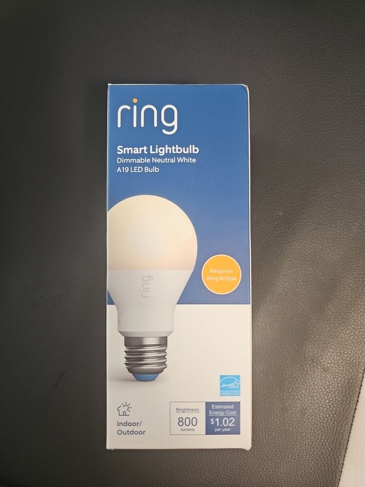 ring smart light bulb 800 Lumens A19 Led