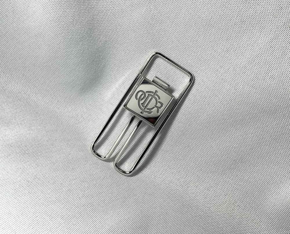 Christian Dior CDR Logo Silver Money Clip Wallet Gift for Men