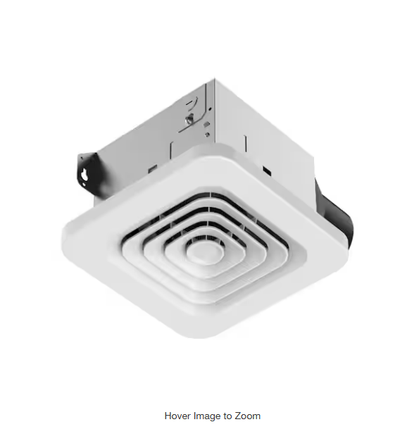 Commercial Electric 50 CFM Ceiling Mount Bathroom Exhaust Fan for Side Installation