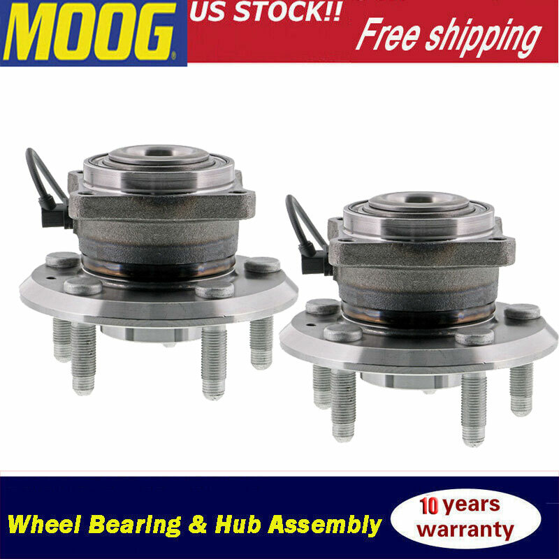 Rear Moog Wheel Bearing Hub Pair for 2010-2017 Chevy Equinox GMC Terrain 5 Lug