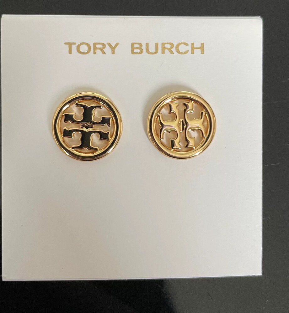 Tory Burch Miller Stud Earrings Lady Classic Elegant Simple Perfect Gift
