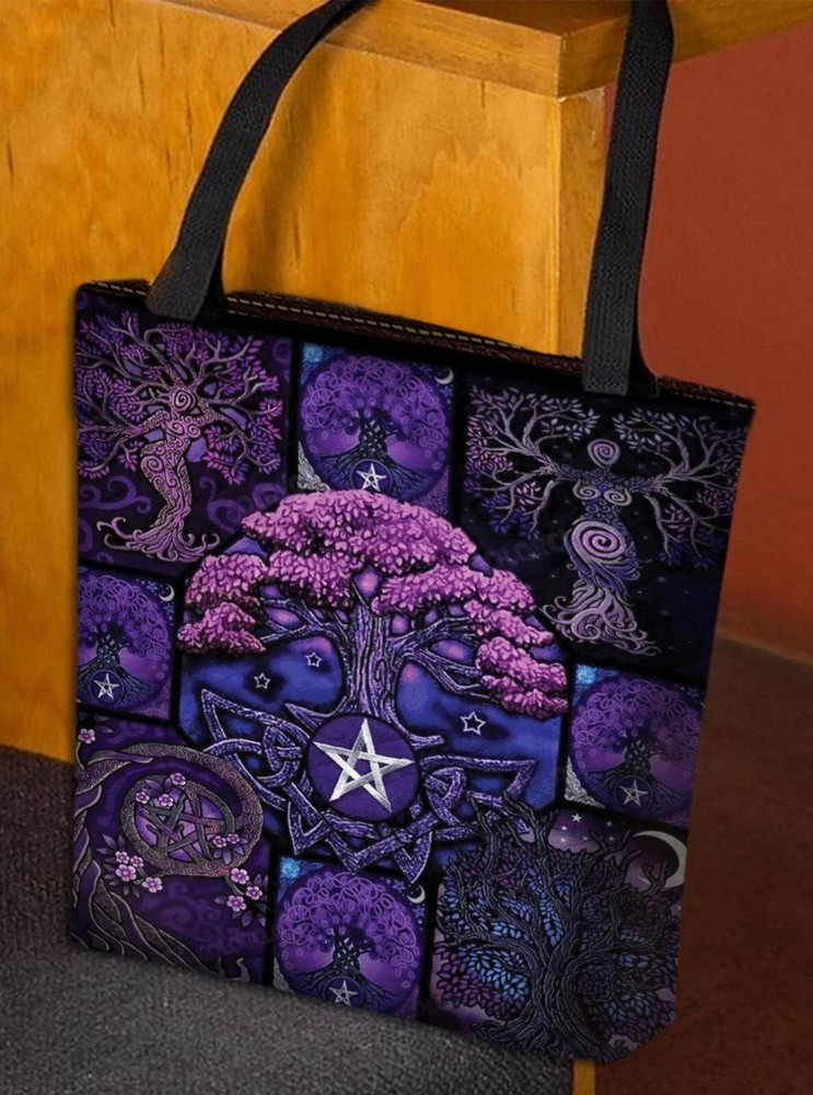 Personalized Wicca Witch Tote Bag, Beautiful Wicca Lovers Handbag Gift
