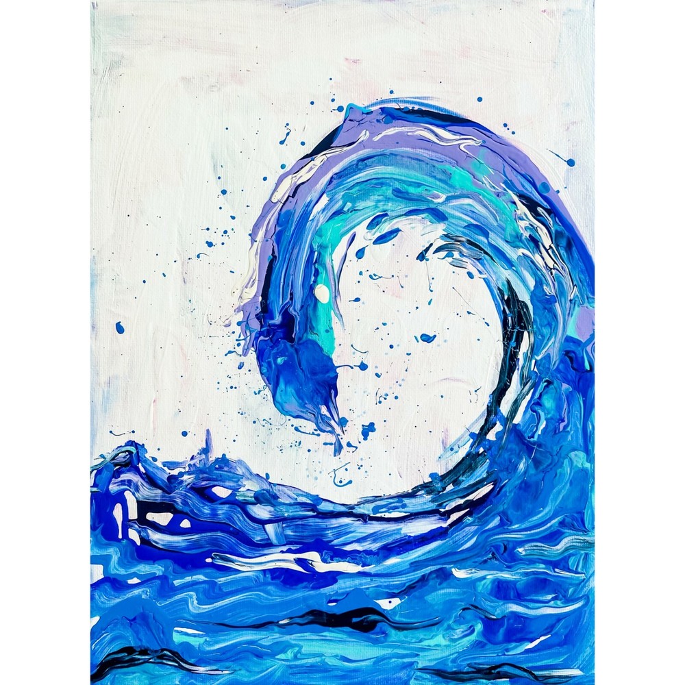 Wave Painting Fluid Original Art Art Canvas Art Wave Wall Art California Wall Ar