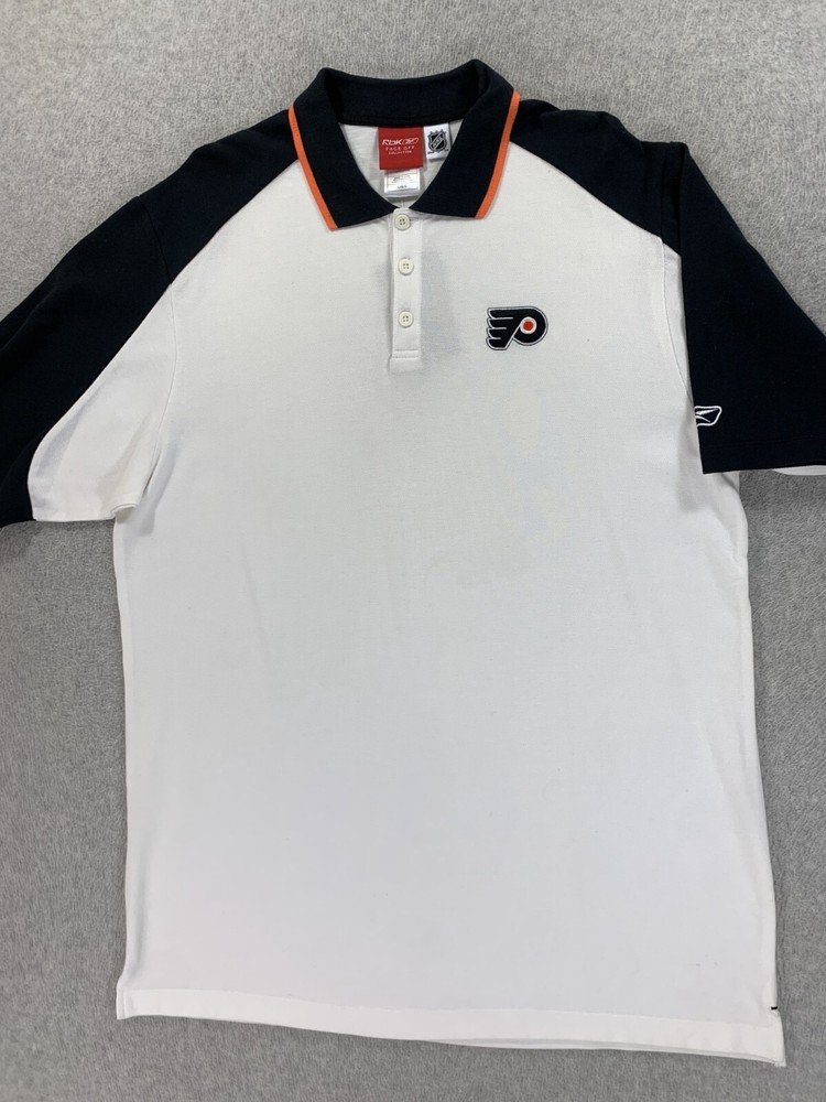 NWT Philadelphia Flyers Reebok Face Off Hockey S/S Polo Shirt (Men's Large)