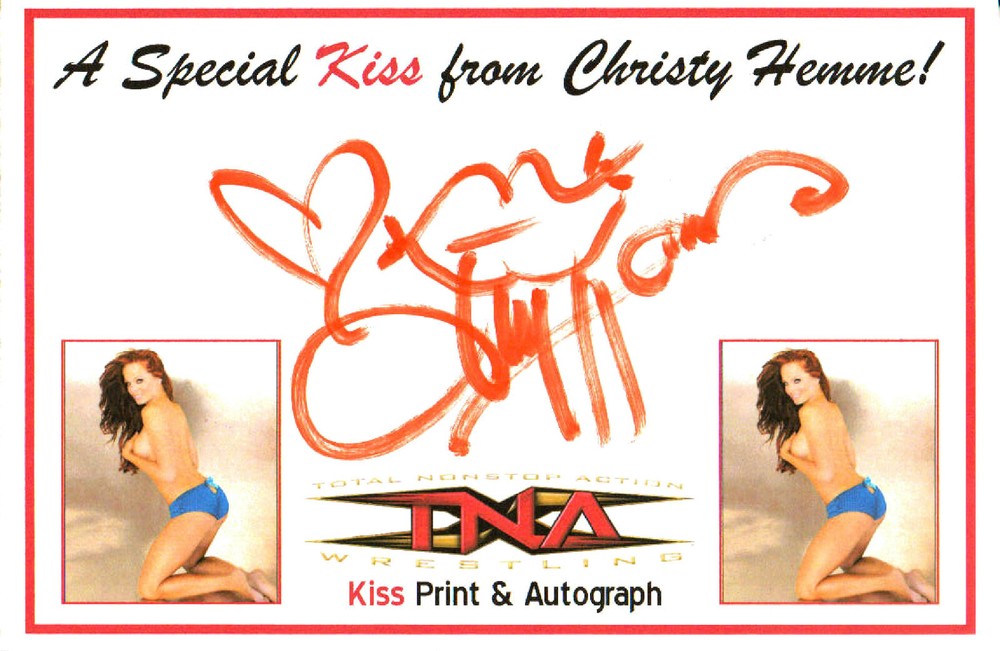 CHRISTY HEMME - Wrestler / Announcer - WWE / TNA - Autograph