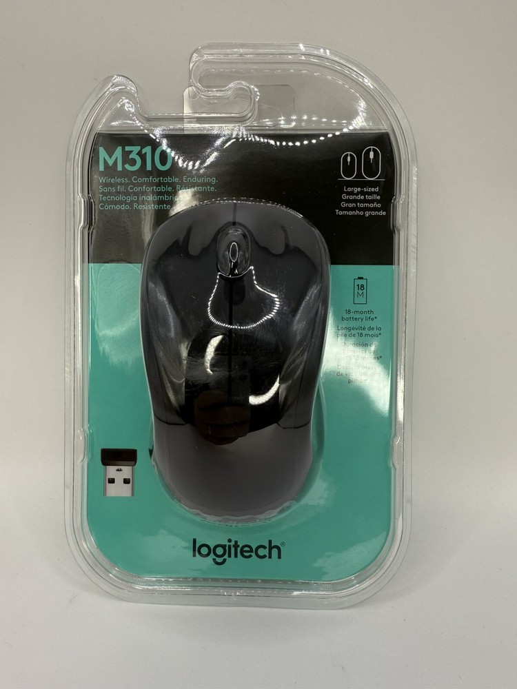 Logitech 910-004277 M310 2.4 GHz Wireless Mouse - Black