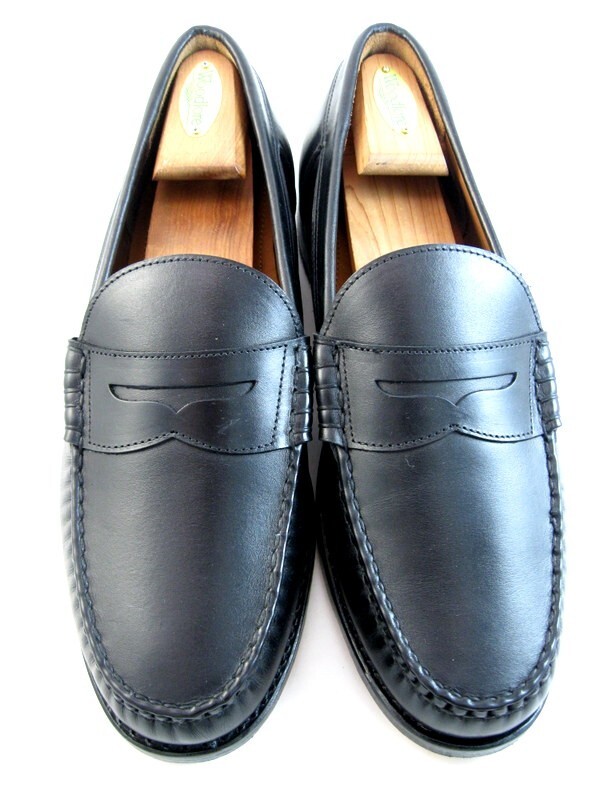 Allen Edmonds Newman Mens Black Leather Penny Loafer Size 10 D 289N