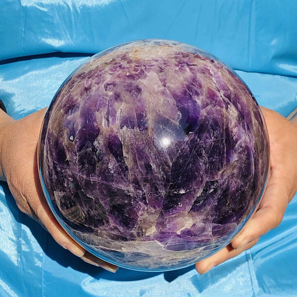 52mm Natural Amethyst Crystal Sphere Ball for Healing & Meditation 2703