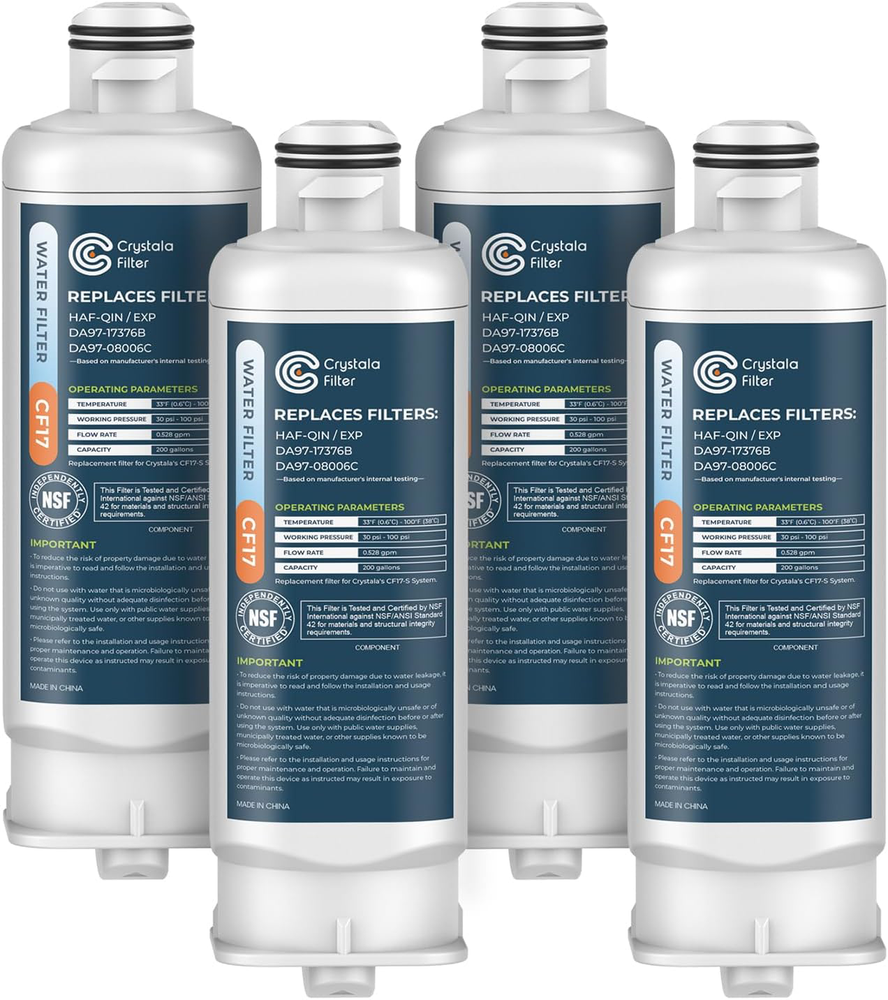 Samsung Compatible Water Filter Replacement 4 Pack NSF 42 DA97-17376B