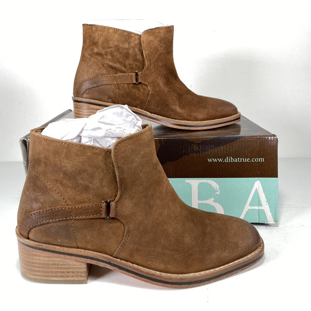 NEW Diba True Casp Ian Booties Womens 6 Brown Sable Suede Boots 69511 Leather