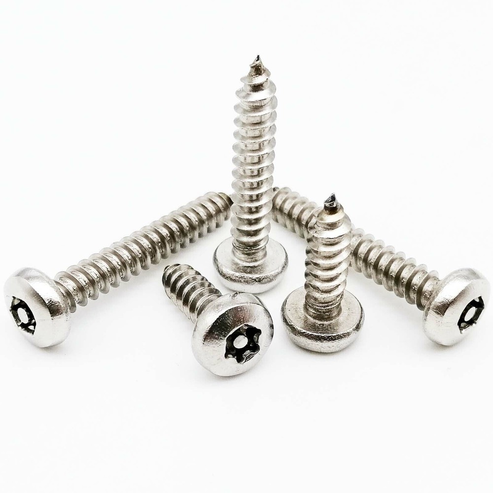 20pcs M2.9-M4.8 SUS304 Six Lobe Pan Round Head Security Self Tapping Wood Screw