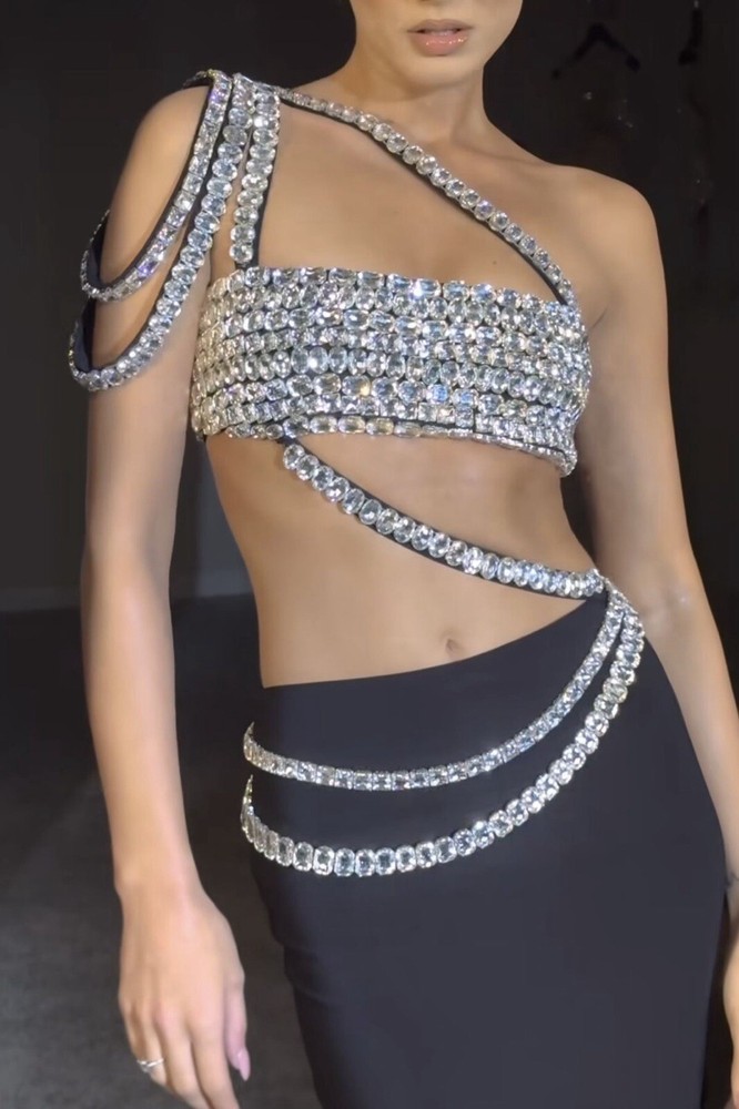 Sale! Buy Now! Handmade Beaded Crystal Top, White Top, Custom Order-image