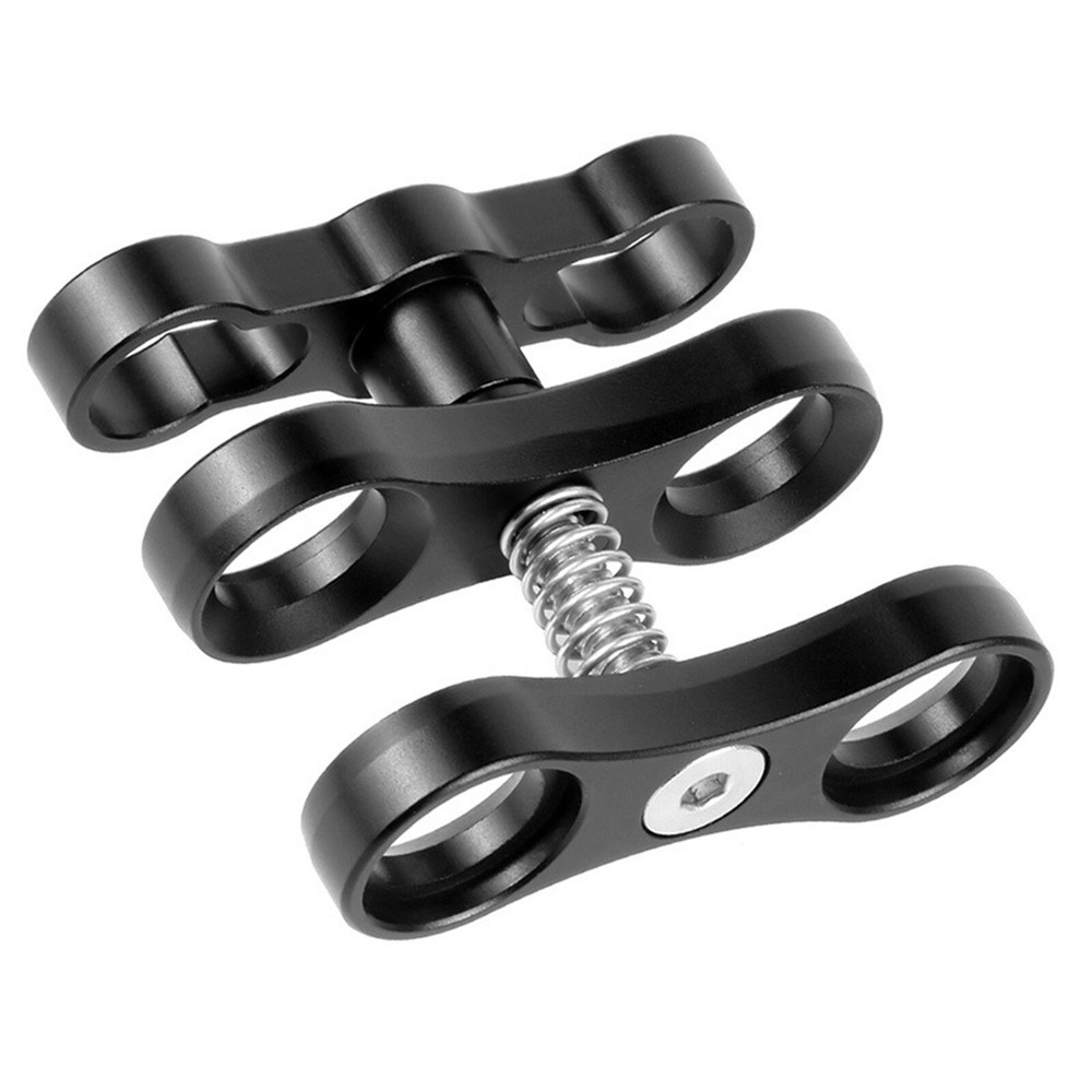 1-Inch Aluminum Alloy Ball Butterfly Clip Light Bracket Holder Adapter  