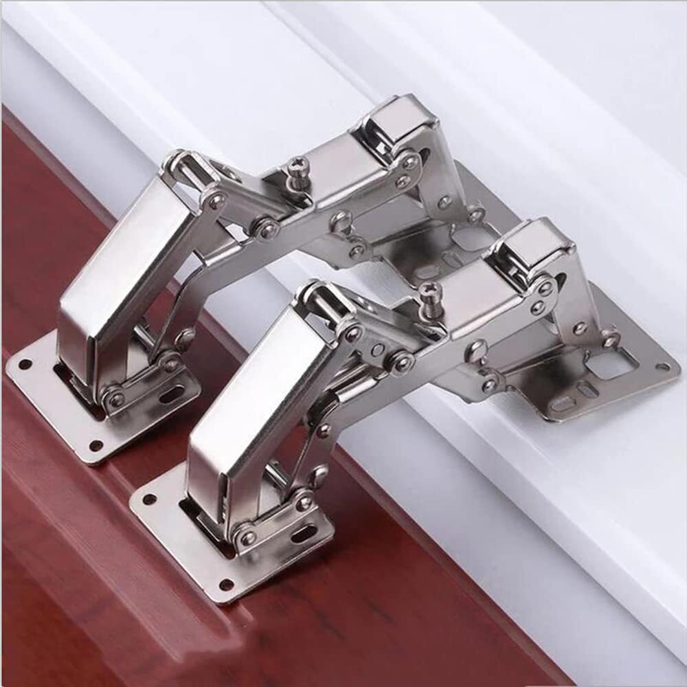 2 Pack 175 Degree Hidden Hinges Frameless Cabinet Hinges Hydraulically Adjust...