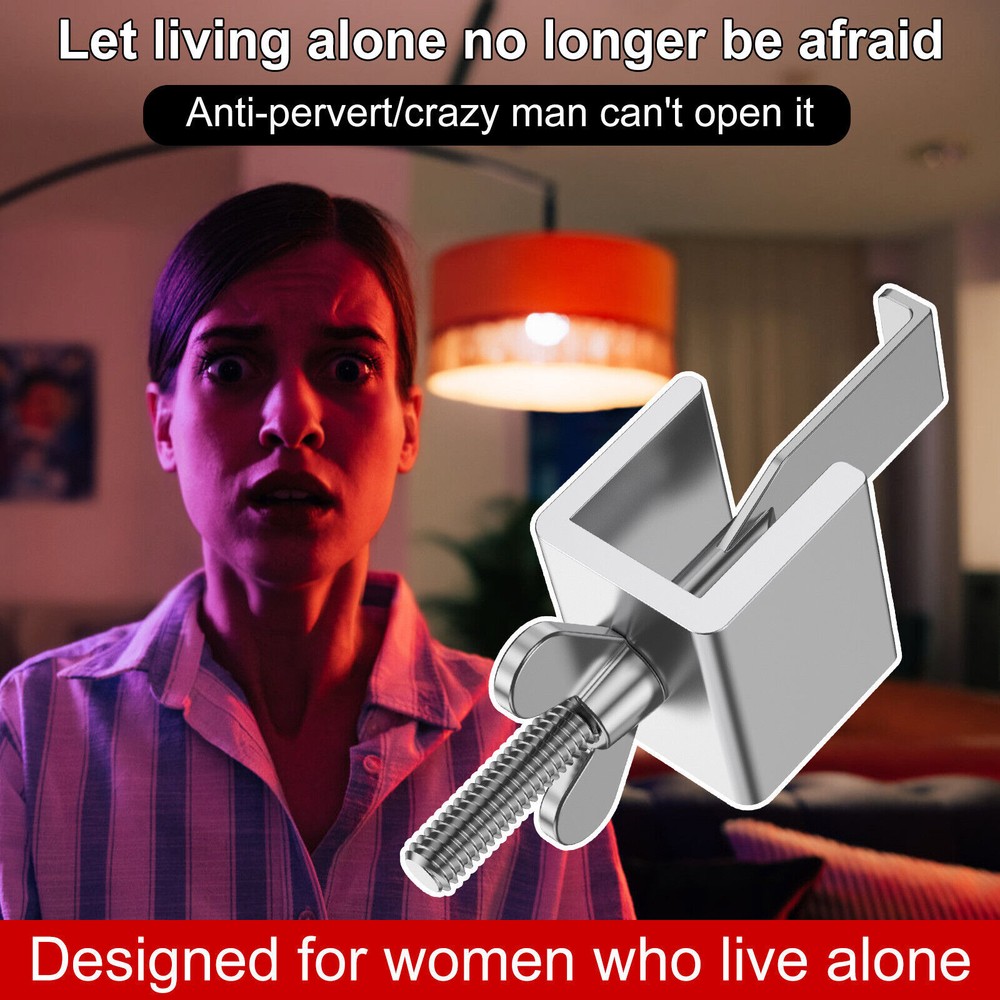 2Pcs Mini Portable Door Lock for Travel Extra Security Anti-Theft Privacy