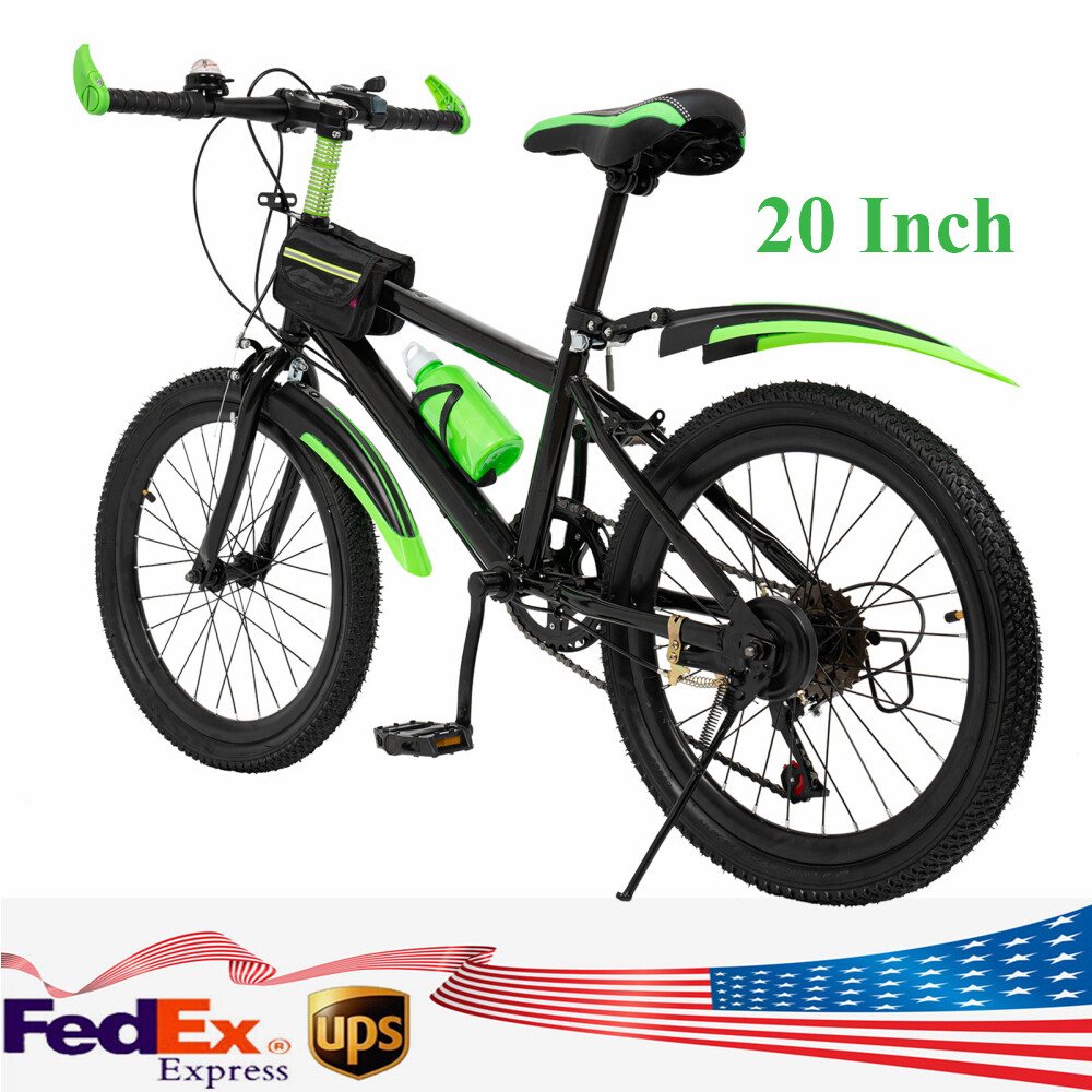 20 Inch Kids Mountain Bike with 7-Speed High Carbon Steel Frame