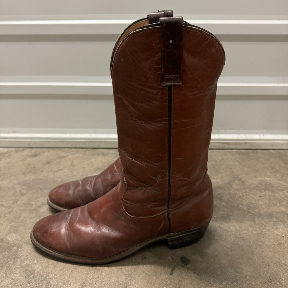 Vintage Red Wing Boots Pecos Cowboy Brown Leather Pull On Mens 12 D 06054
