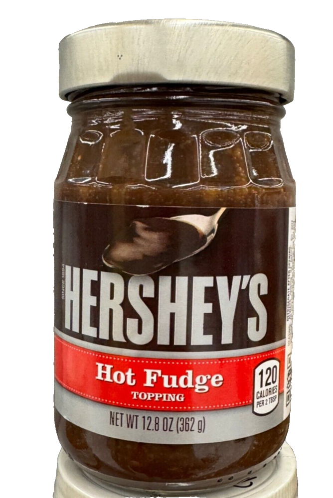NEW HERSHEYS HOT FUDGE FLAVOR TOPPING 12.8 OZ (362g) GLASS JAR BUY NOW FAST SHIP-image